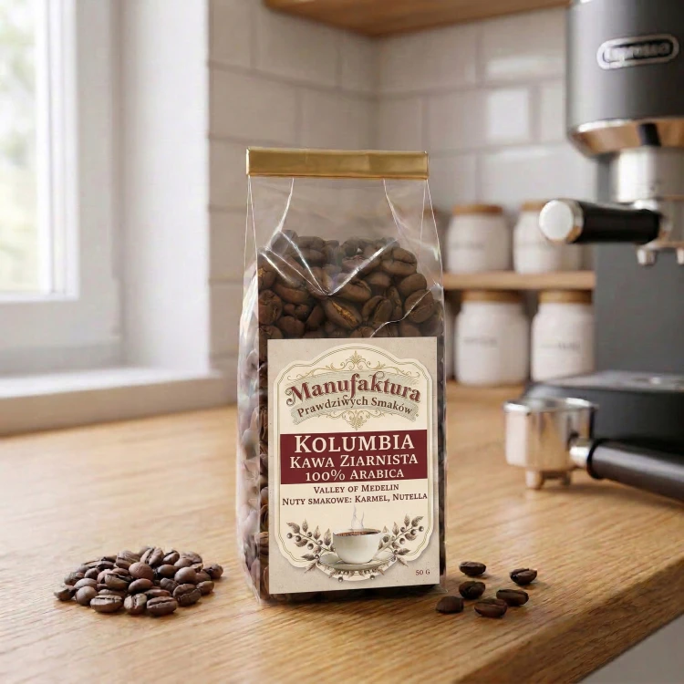 KAWA ZIARNISTA KOLUMBIA 50g 100% ARABICA ŚWIEŻO PALONA SUPREMO DON PABLO