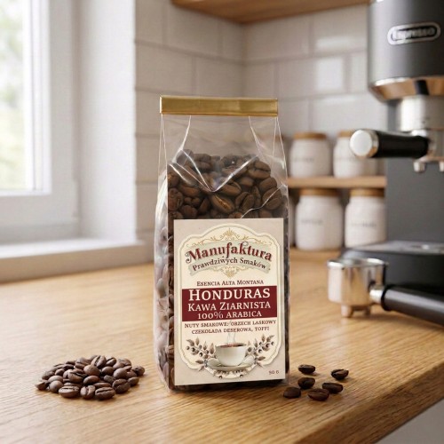 KAWA ZIARNISTA HONDURAS 50g 100% ARABICA ŚWIEŻO PALONA ESENCIA ALTA MONTANA