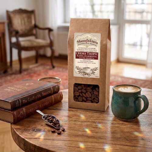KAWA ZIARNISTA CREMA TROPIC 50g 100% ARABICA ŚWIEŻO BLEND ZIAREN ARABIKI