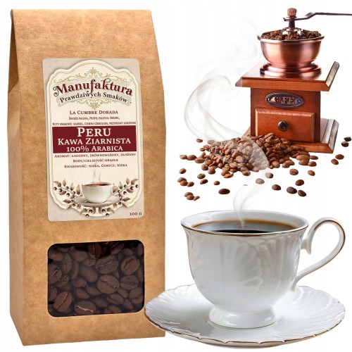 KAWA ZIARNISTA PERU 100g 100% ARABICA ŚWIEŻO PALONA La Cumbre