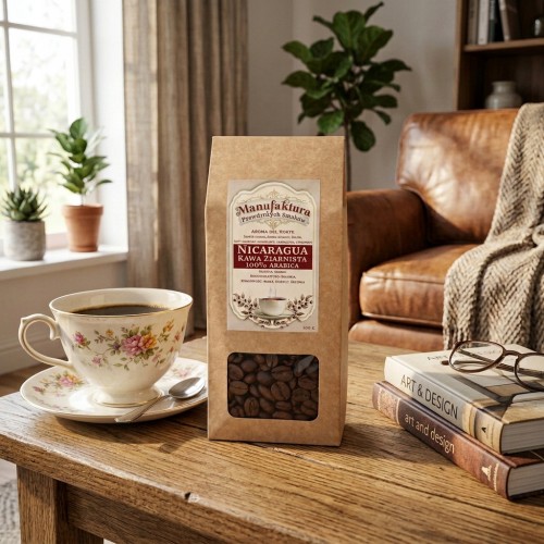 KAWA ZIARNISTA NIKARAGUA 100g 100% ARABICA ŚWIEŻO PALONA AROMA DEL NORTE