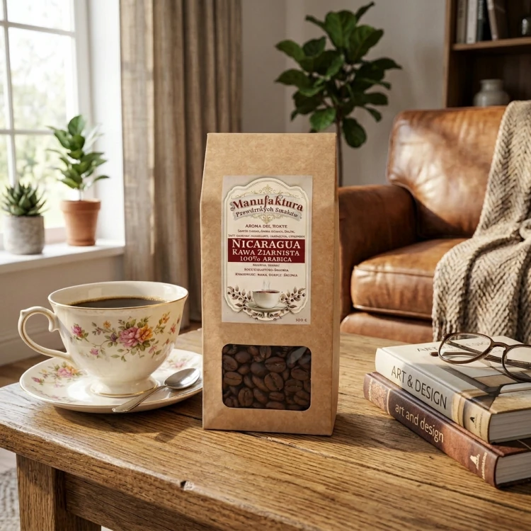 KAWA ZIARNISTA NIKARAGUA 100g 100% ARABICA ŚWIEŻO PALONA AROMA DEL NORTE