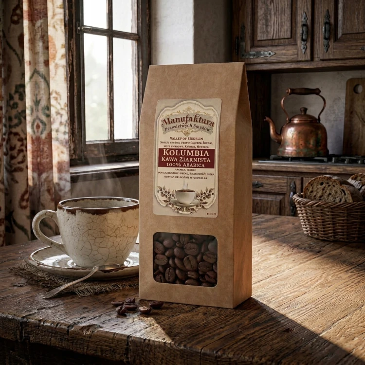 KAWA ZIARNISTA KOLUMBIA 100g 100% ARABICA ŚWIEŻO PALONA SUPREMO DON PABLO