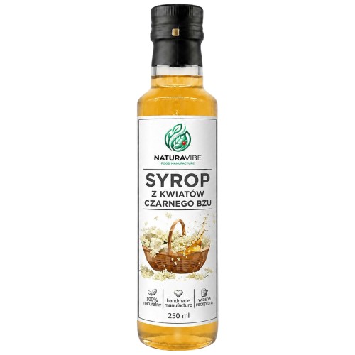 Syrop z KWIATÓW CZARNEGO BZU do herbaty 100% natura zdrowie odporność 250ml