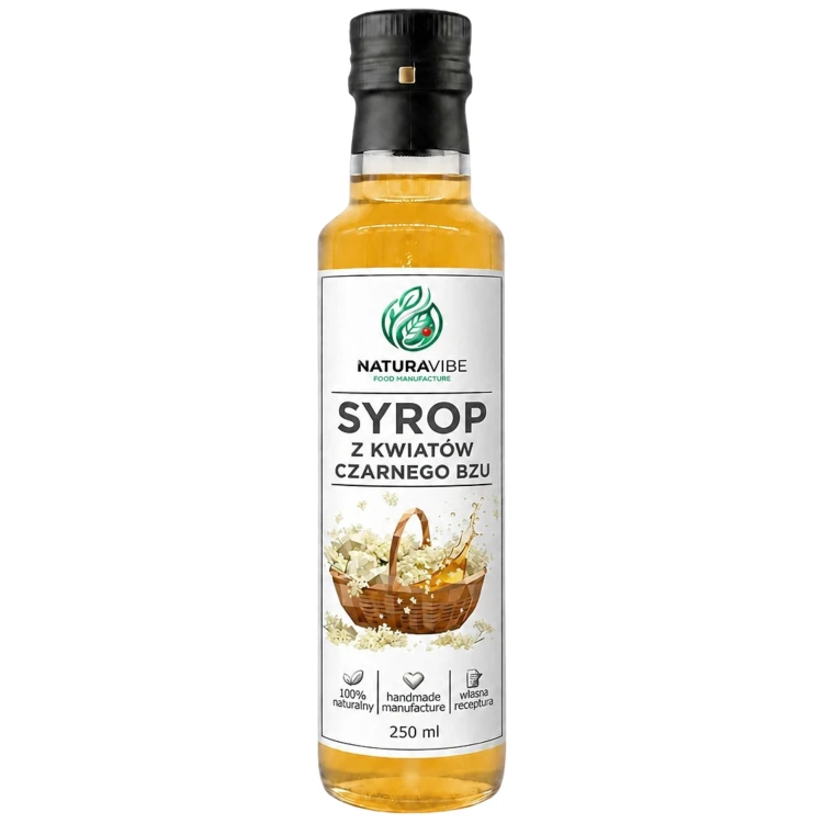 Syrop z KWIATÓW CZARNEGO BZU do herbaty 100% natura zdrowie odporność 250ml
