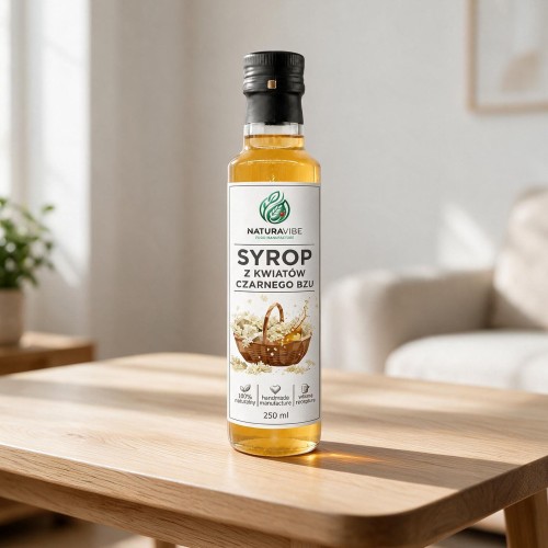 Syrop z KWIATÓW CZARNEGO BZU do herbaty 100% natura zdrowie odporność 250ml