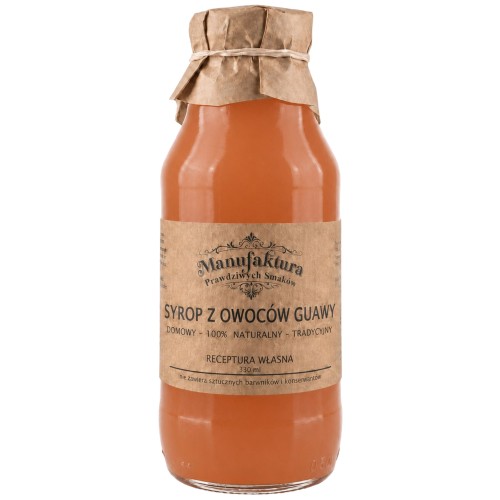 SYROP Z OWOCÓW GUAWY GUJAWY 330ml 100% NATURALNY MANUFAKTURA PRAWDZIWYCH SMAKÓW