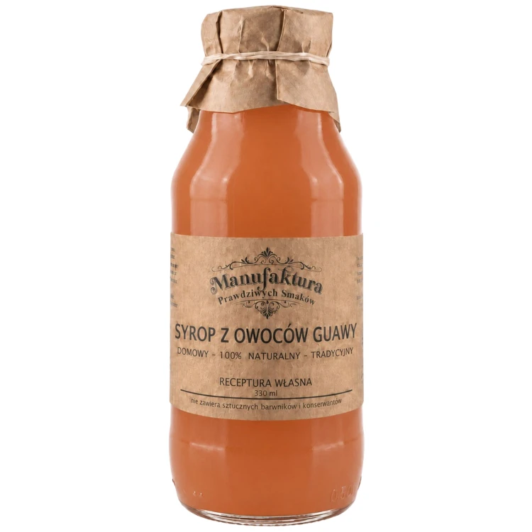 SYROP Z OWOCÓW GUAWY GUJAWY 330ml 100% NATURALNY MANUFAKTURA PRAWDZIWYCH SMAKÓW