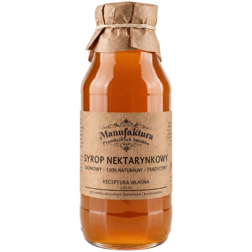 SYROP NEKTARYNKOWY 330ml 100% NATURALNY MANUFAKTURA PRAWDZIWYCH SMAKÓW