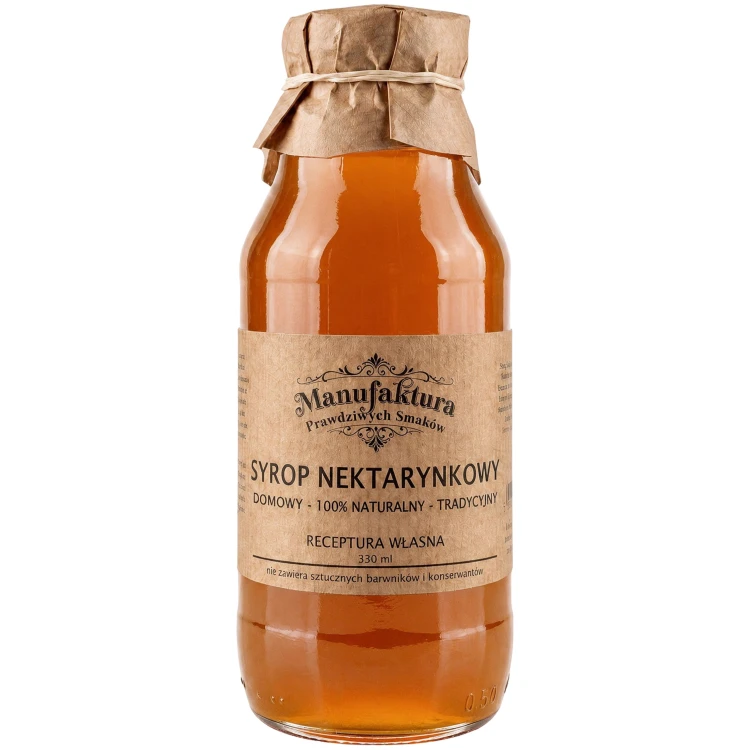 SYROP NEKTARYNKOWY 330ml 100% NATURALNY MANUFAKTURA PRAWDZIWYCH SMAKÓW