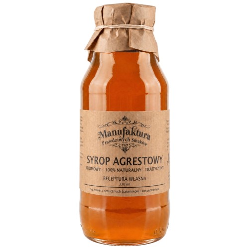 SYROP AGRESTOWY 330ml 100% NATURALNY MANUFAKTURA PRAWDZIWYCH SMAKÓW