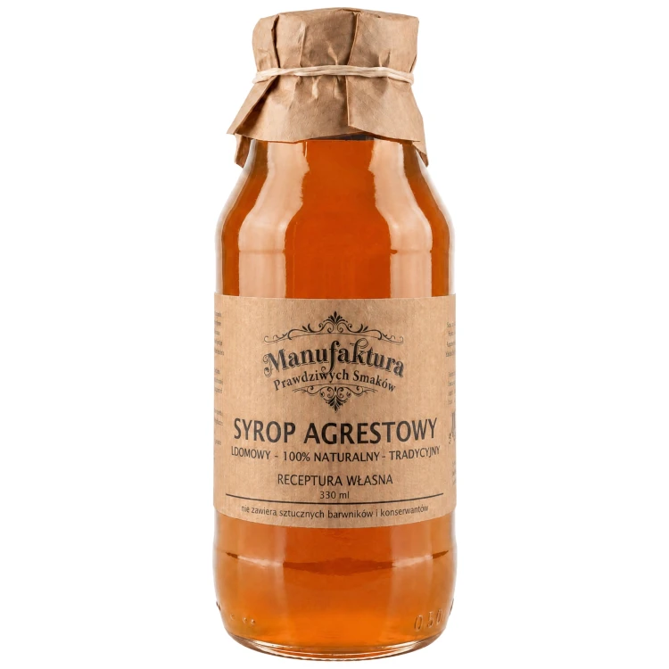 SYROP AGRESTOWY 330ml 100% NATURALNY MANUFAKTURA PRAWDZIWYCH SMAKÓW