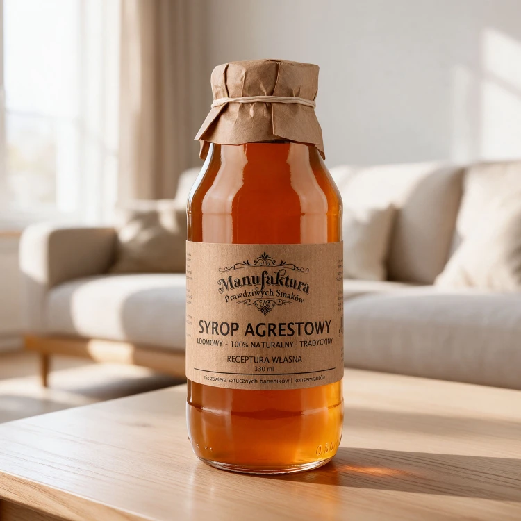 SYROP AGRESTOWY 330ml 100% NATURALNY MANUFAKTURA PRAWDZIWYCH SMAKÓW