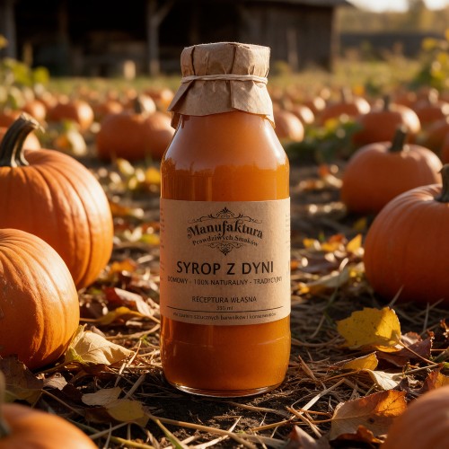 SYROP Z DYNI PUMPKIN  DO KAWY 330ml 100% NATURALNY MANUFAKTURA PRAWDZIWYCH SMAKÓW