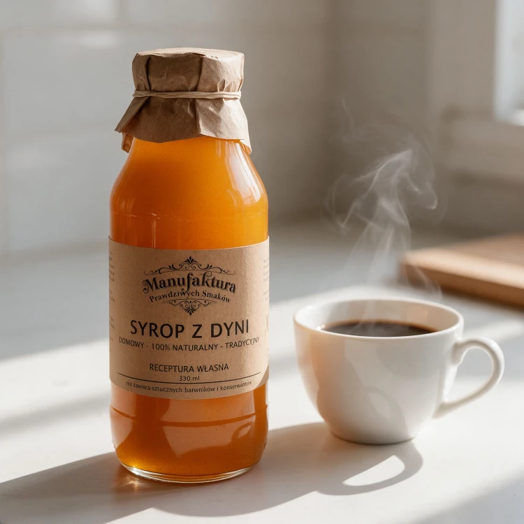 SYROP Z DYNI PUMPKIN  DO KAWY 330ml 100% NATURALNY MANUFAKTURA PRAWDZIWYCH SMAKÓW